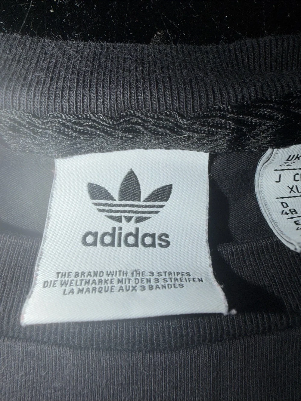 adidas Black T‑Shirt with White Trefoil Logo